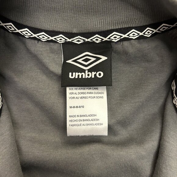 Umbro Kids Tech Soccer Full Zip Jacket Size M (8/10) Gray Zipped Pockets NWT - Picture 14 of 14